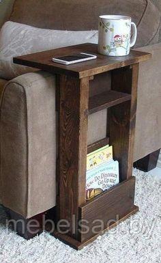 Придиванный столик деревянный "Лофт Супер №2" - фото 1 - id-p138381954