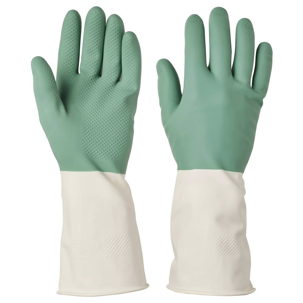 IKEA/ РИННИГ Хозяйственные перчатки, зеленыйM