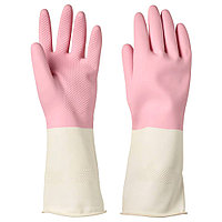 IKEA/  РИННИГ Хозяйственные перчатки, розовыйS