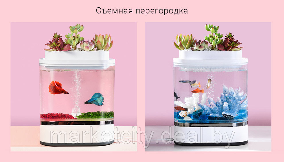 Аквариум Xiaomi Geometrc Lazy Fish Tank (HF-JHYG005) - фото 5 - id-p138392920