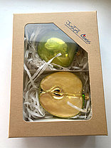 Игрушка елочная стеклянная "Яблоко", зелёное, фото 2