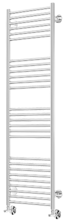 Полотенцесушитель водяной белый матовый (AURORA) Аврора П27 400х1390 (9+6+6+6) TERMINUS - фото 3 - id-p138393595