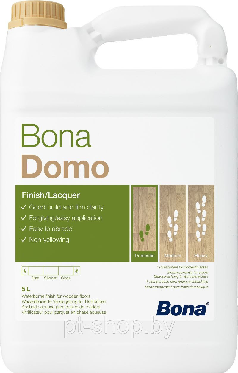 Лак для паркета и деревянных полов Bona Domo 5л