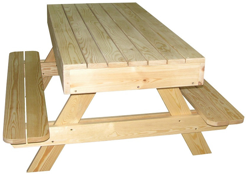 Стол и скамейки деревянные садовые для дачи