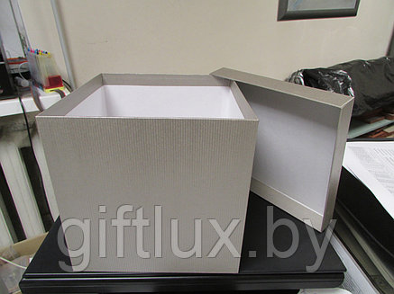 Коробка для цветов Серебро 20*20*20 см  (Imitlin), фото 2