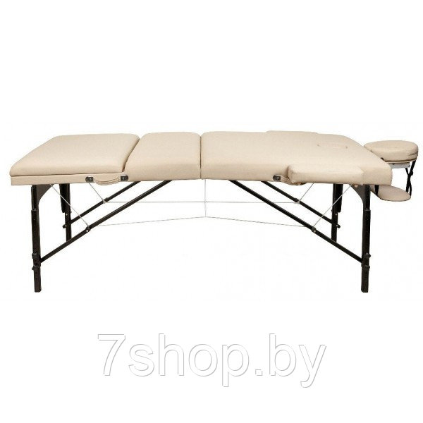 Массажный стол Atlas Sport 70 см LUX (с memory foam) складной 3-с деревянный (бежевый) - фото 2 - id-p138399812