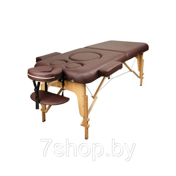 Массажный стол для беременных Atlas Sport 70 см складной 2-с деревянный (коричневый) - фото 1 - id-p138399823