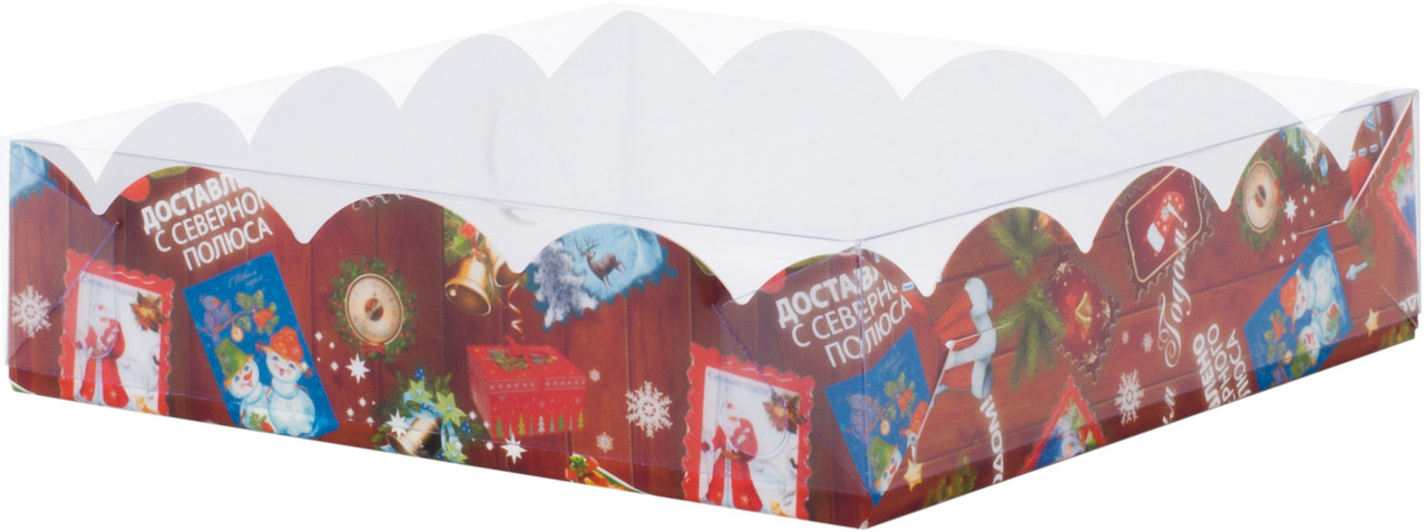 Коробка для пряников/печенья "Новогодняя почта" (120*120*30 мм) - фото 3 - id-p138405814