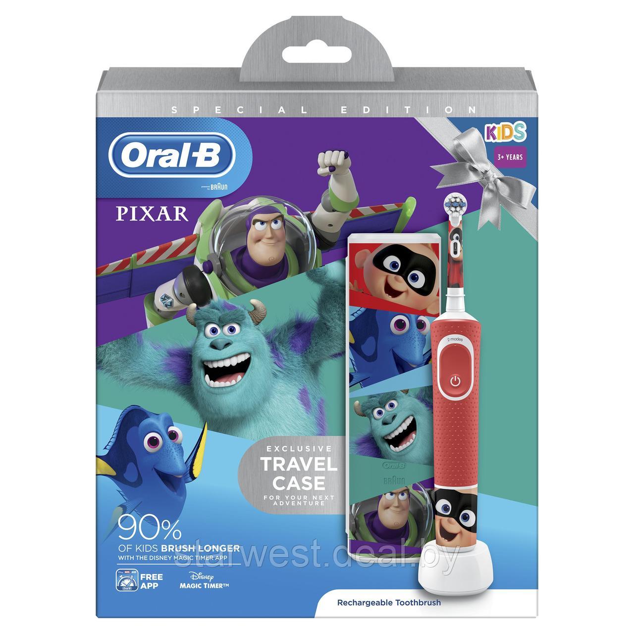 Oral-B Braun Vitality 100 KIDS Pixar Детская электрическая зубная щетка D100.413.2KX - фото 2 - id-p136916535