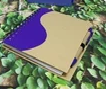 Набор канцелярский Волна: блокнот на спирали с ручкой, ECO (A5, 70 листов) Фиолетовый / дерево
