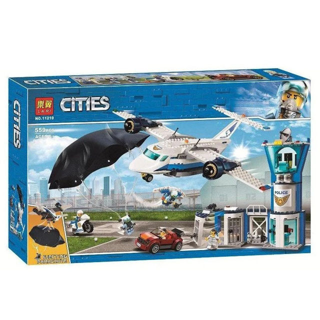 Конструктор Lari Cities 11210 Воздушная полиция: авиабаза (аналог Lego City 60210) 559 деталей - фото 2 - id-p138414155