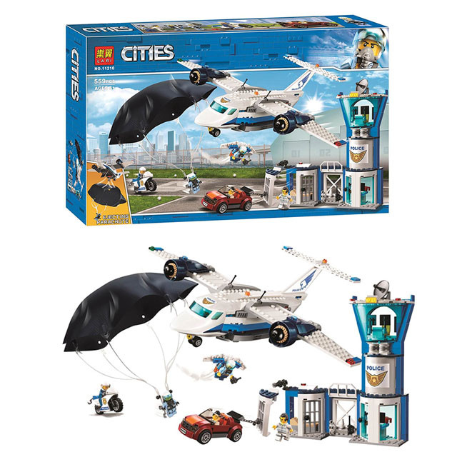 Конструктор Lari Cities 11210 Воздушная полиция: авиабаза (аналог Lego City 60210) 559 деталей - фото 1 - id-p138414155