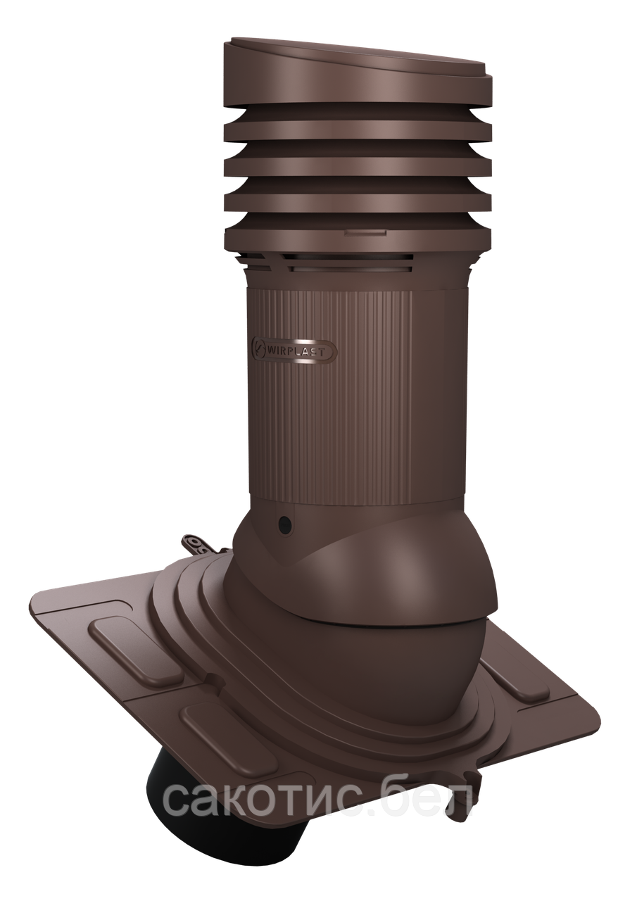 Вентиляционный выход Wirplast UNIWERSAL EVO с отводом конденсата, неизолированный неутепленный Ф150 - фото 3 - id-p138420816