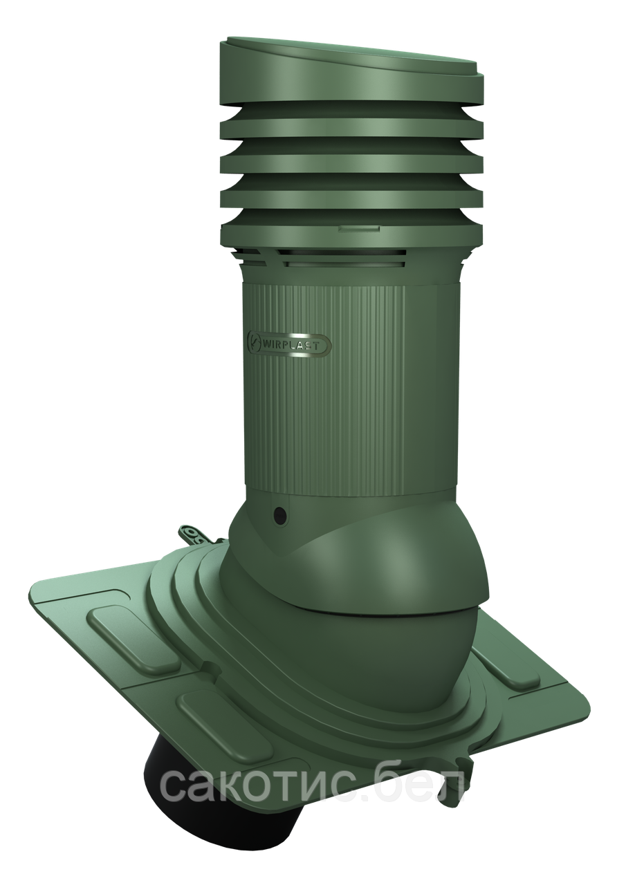 Вентиляционный выход Wirplast UNIWERSAL EVO с отводом конденсата, неизолированный неутепленный Ф150 - фото 1 - id-p138420816