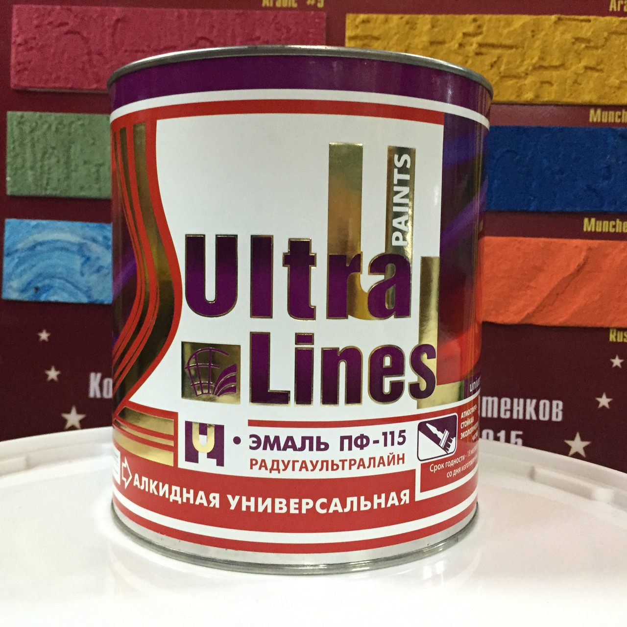 Эмаль ПФ-115 0.8 кг ULTRA-LINES хаки белая и т п ТУ