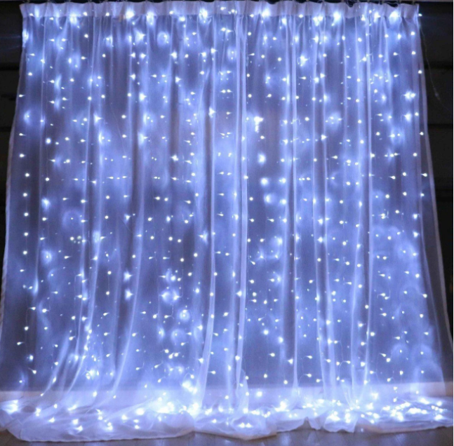 Светодиодная шторка-гирлянда 3*3м (600 LED) Белый