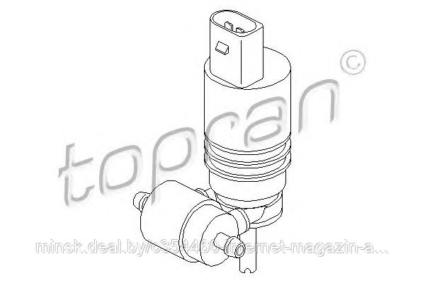 НАСОС СТЕКЛООМЫВАТЕЛЯ AUDI A3/ A6/ A4/ VW Golf/ Passat/ Polo /Sharan /Tiguan/Touareg/Touran/Transporter T4/T5 - фото 1 - id-p138462244