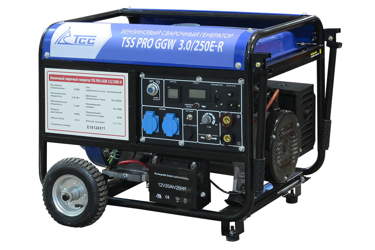 Бензиновый сварочный генератор TSS PRO GGW 3.0/250E-R - фото 1 - id-p138472106
