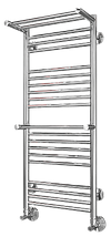 Полотенцесушитель водяной с 2 полками (AURORA) Аврора П20 400х1010 (4+6+6+4) TERMINUS, фото 2