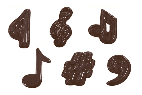 Форма для шоколадных украшений "Музыкальные ноты, большие" - фото 1 - id-p138481736
