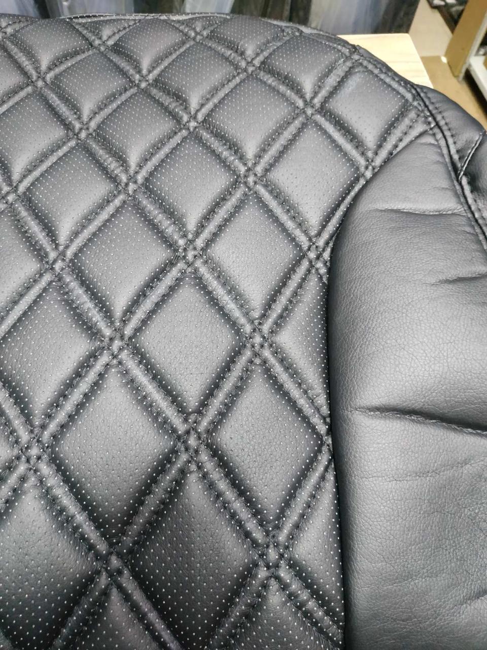 Чехлы для Lada Granta 2018- Эко-кожа\3Д Ромб (цвет Черный\3Д Ромб) (Bear-Auto) модельные - фото 2 - id-p138486186