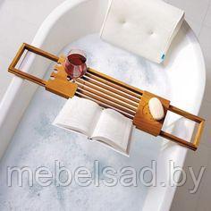 Поднос-полка деревянный для ванной комнаты "Элегант №19" - фото 1 - id-p138523164