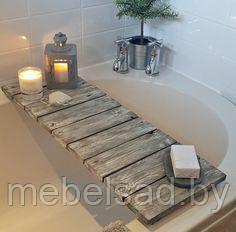 Поднос-полка деревянный для ванной комнаты "Элегант №21" - фото 1 - id-p138523515