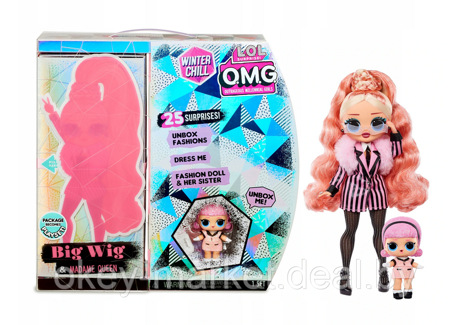 Кукла LOL Surprise OMG Winter Chill Big Wig + кукла Madame Queen 570264 - фото 6 - id-p138524649