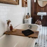 Полка-поднос на ванну деревянная "Элегант №30"