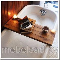 Полка-поднос на ванну деревянная "Элегант №31" - фото 1 - id-p138532218