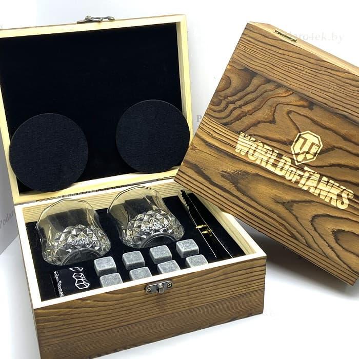 Подарочный набор для виски в деревянной коробке «World of Tanks» - фото 2 - id-p138535522