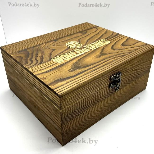 Подарочный набор для виски в деревянной коробке «World of Tanks» - фото 4 - id-p138535522