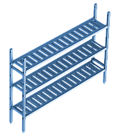 Базовая секция. 3 яруса (решетчатая полка) 400х1260х1200 мм
