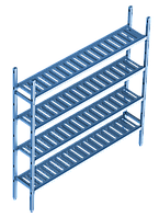 Базовая секция. 4 яруса (решетчатая полка) 400х1260х1200 мм
