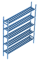 Базовая секция. 5 ярусов (решетчатая полка) 400х1260х1200 мм