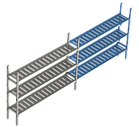 Дополнительная линейная секция. 3 яруса (решетчатая полка) 400х1030х1000 мм
