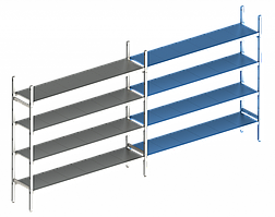 Дополнительная линейная секция. 4 яруса 400х1230х1200 мм