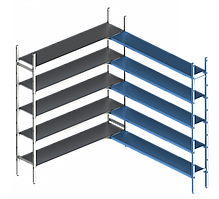 Дополнительная угловая секция. 5 ярусов 400х630х600 мм