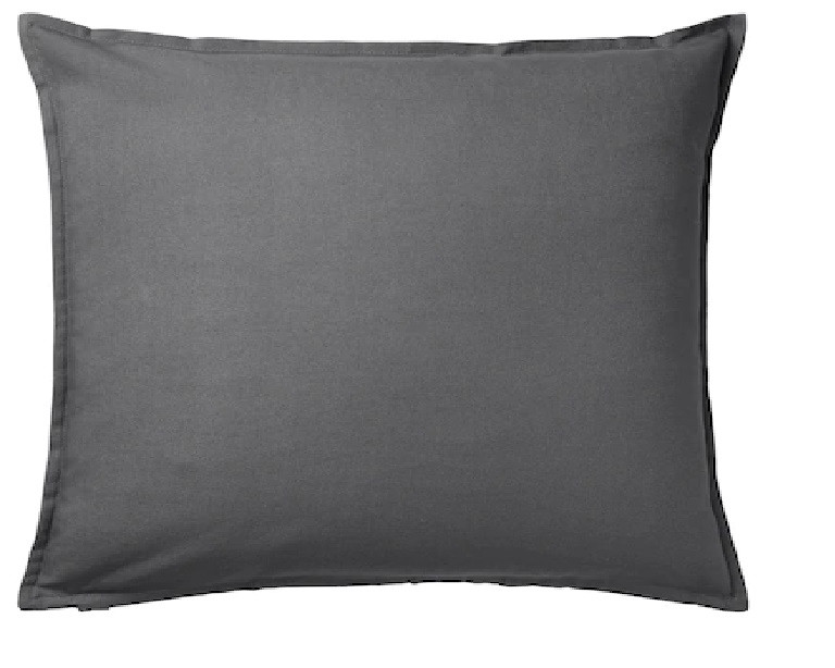 ГУРЛИ Чехол на подушку, темно-серый50x50 см