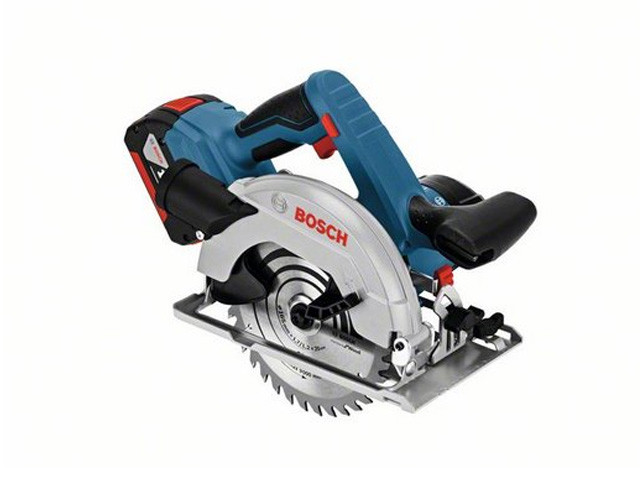 Аккум. циркулярная пила BOSCH GKS 18V-57 G L-BOXX (18.0 В, 2 акк., 5.0 А/ч, Li-Ion, 165х20 мм, до 57 мм)