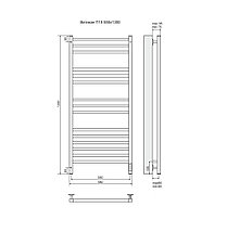 Полотенцесушитель электрический Ватикан П15 550х1300 (6+3+3+3) TERMINUS, фото 2