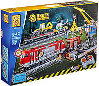 Конструктор Мощный грузовой поезд на пульте Lion King 180028, аналог Лего 60098