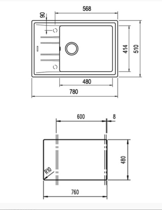 Кухонная мойка TEKA STONE 60 S-TG 1B 1D серый металлик - фото 3 - id-p138610635
