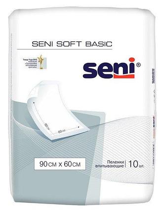 Пеленки гигиенические Seni Soft Basic  90*60 см (впитывающие), 10 шт, фото 2