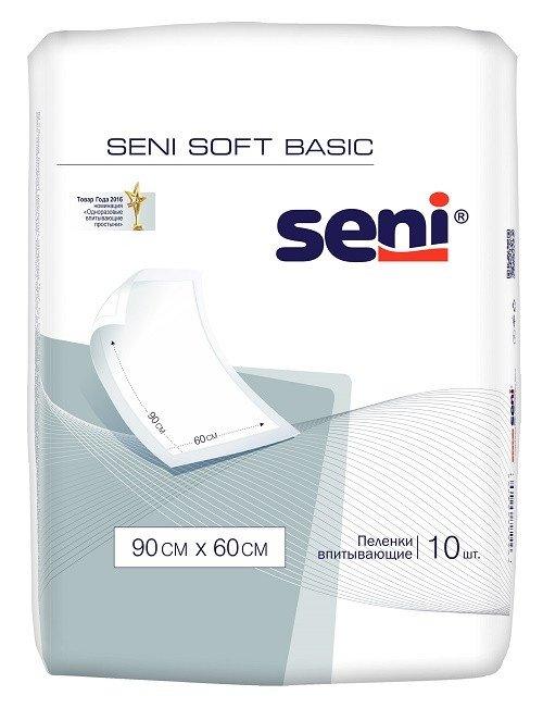 Пеленки гигиенические Seni Soft Basic 90*60 см (впитывающие), 10 шт - фото 1 - id-p138611924