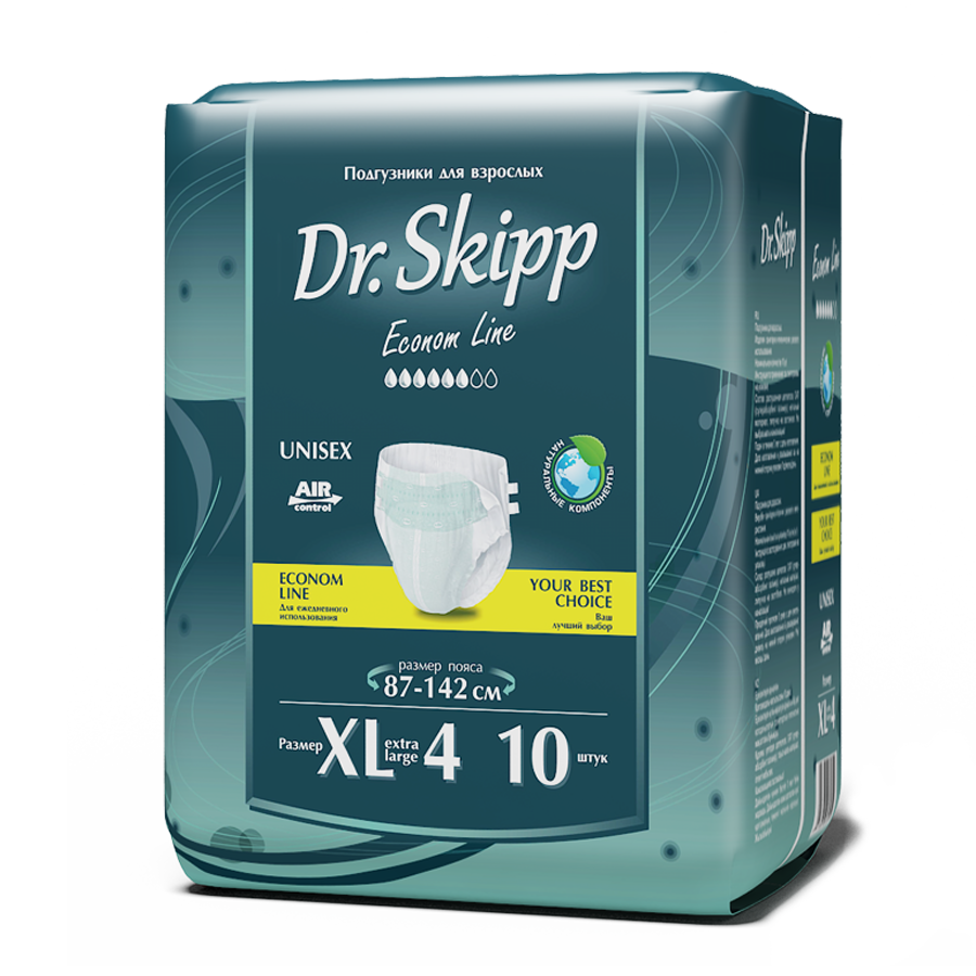 Подгузники для взрослых Dr. Skipp, размер 4 (87-142 см.) - фото 1 - id-p138612019