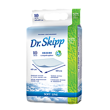 Одноразовые пеленки Dr. Skipp Soft line, 10 шт., 6* 60x60см