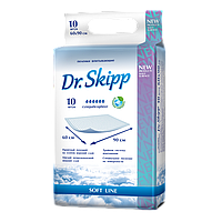 Пеленки одноразовые впитывающие 60х90 см. Dr. Skipp Soft line (10 шт.)