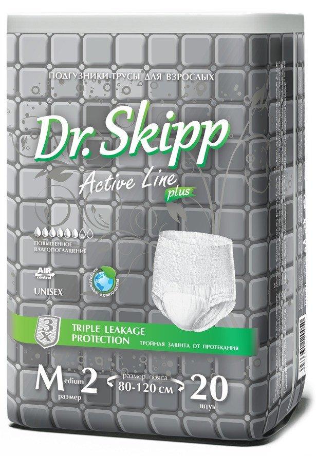 Трусики для взрослых Dr. Skipp Active Line, 20 шт., размер 2, 6* (80-120 см) - фото 1 - id-p138612267