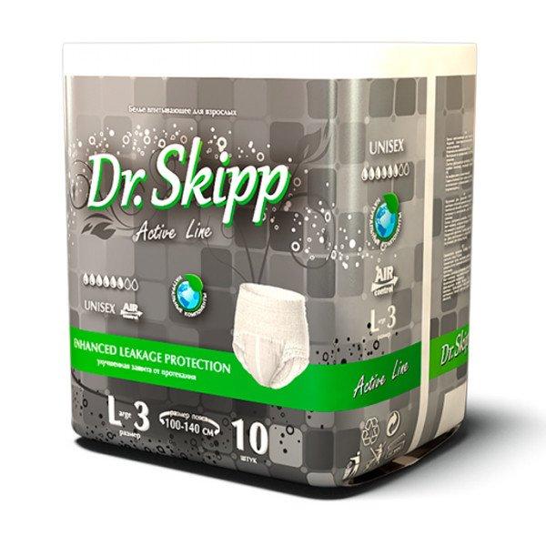 Трусики для взрослых Dr. Skipp Active Line, 10 шт., размер 3, 6* (100-140 см) - фото 1 - id-p138612268